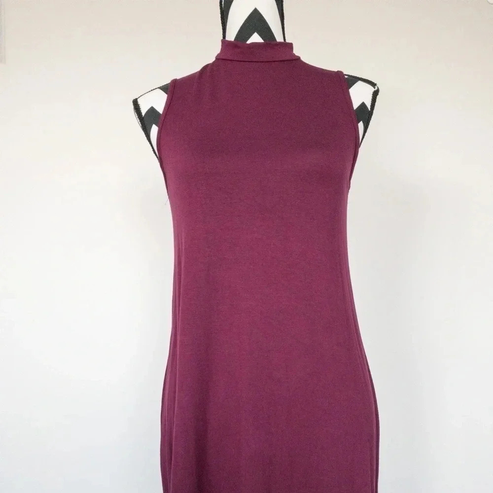 Fantastic Fawn‎ Wine T-shirt Dress Sz Sm